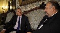 Momenti dell'incontro con l'ambasciatore cileno Fernando Ayala